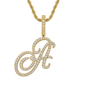 Personalised Cursive Initial Pendant Necklace