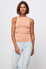 Round Neck Fine Knit Contrasting Trim Top