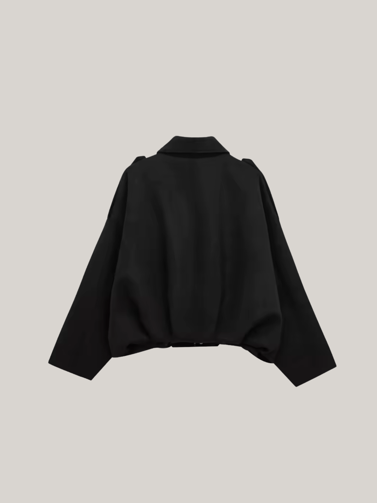 Women’s Faux Suede Bomber Collar Oversized Jacket