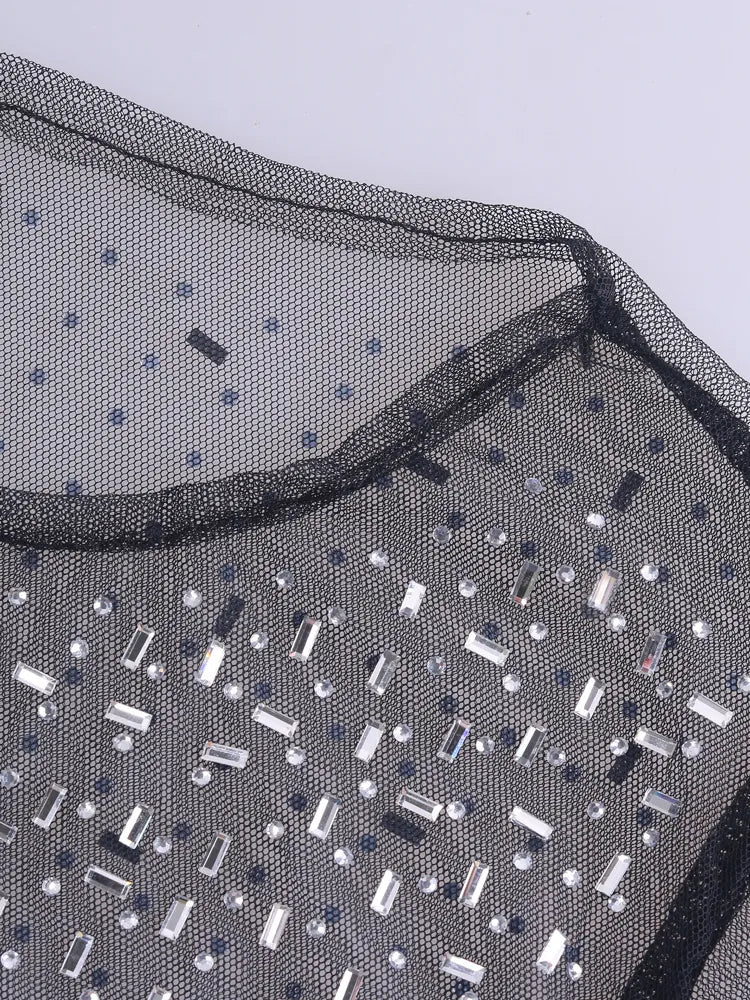 Sparkly Sequin Long Sleeve Maxi Evening Dress