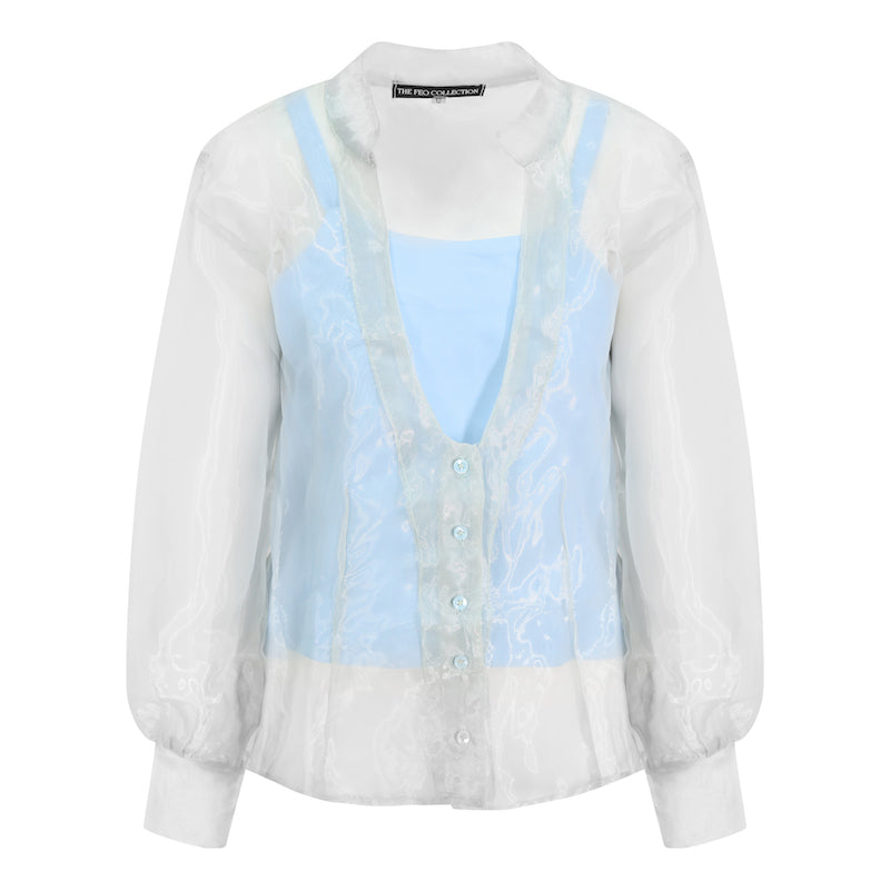 Organza Top with Inner Vest