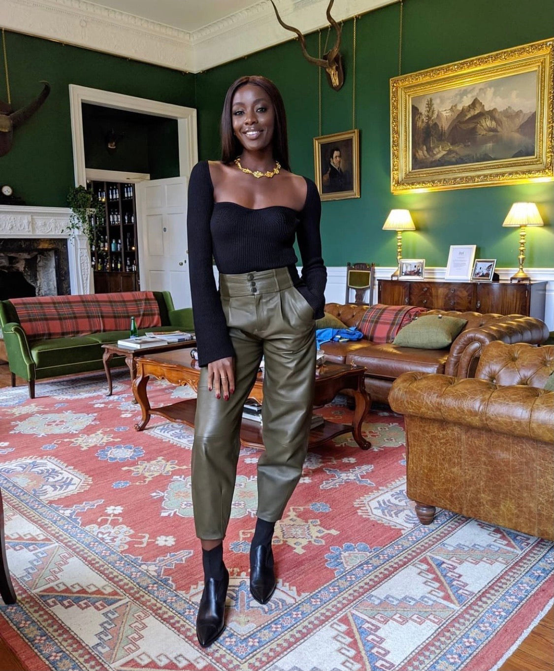 Ribbed Square Neck Bustier Long Sleeve Top