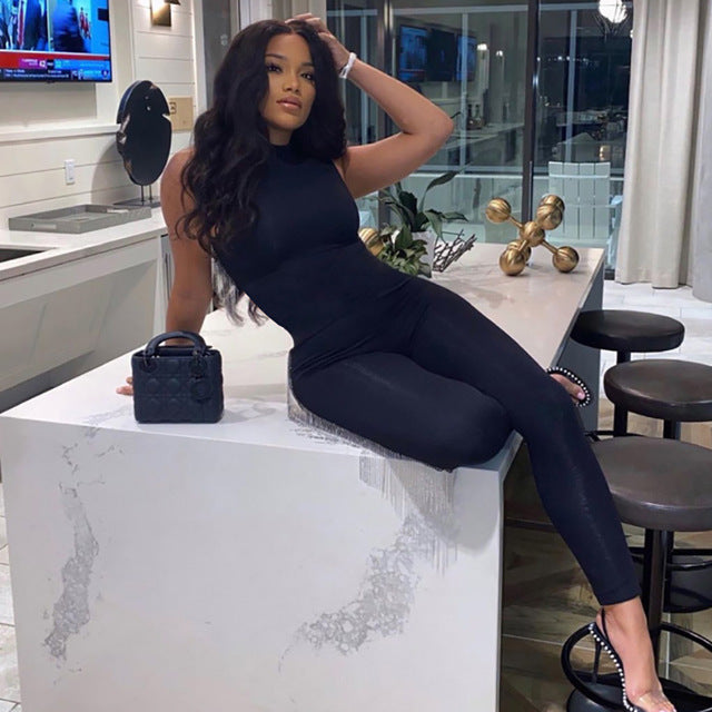 Stretchy Sleeveless Jumpsuit