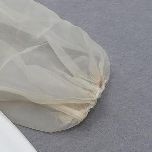 White Bardot Puff Sleeve Bandage Mini Dress