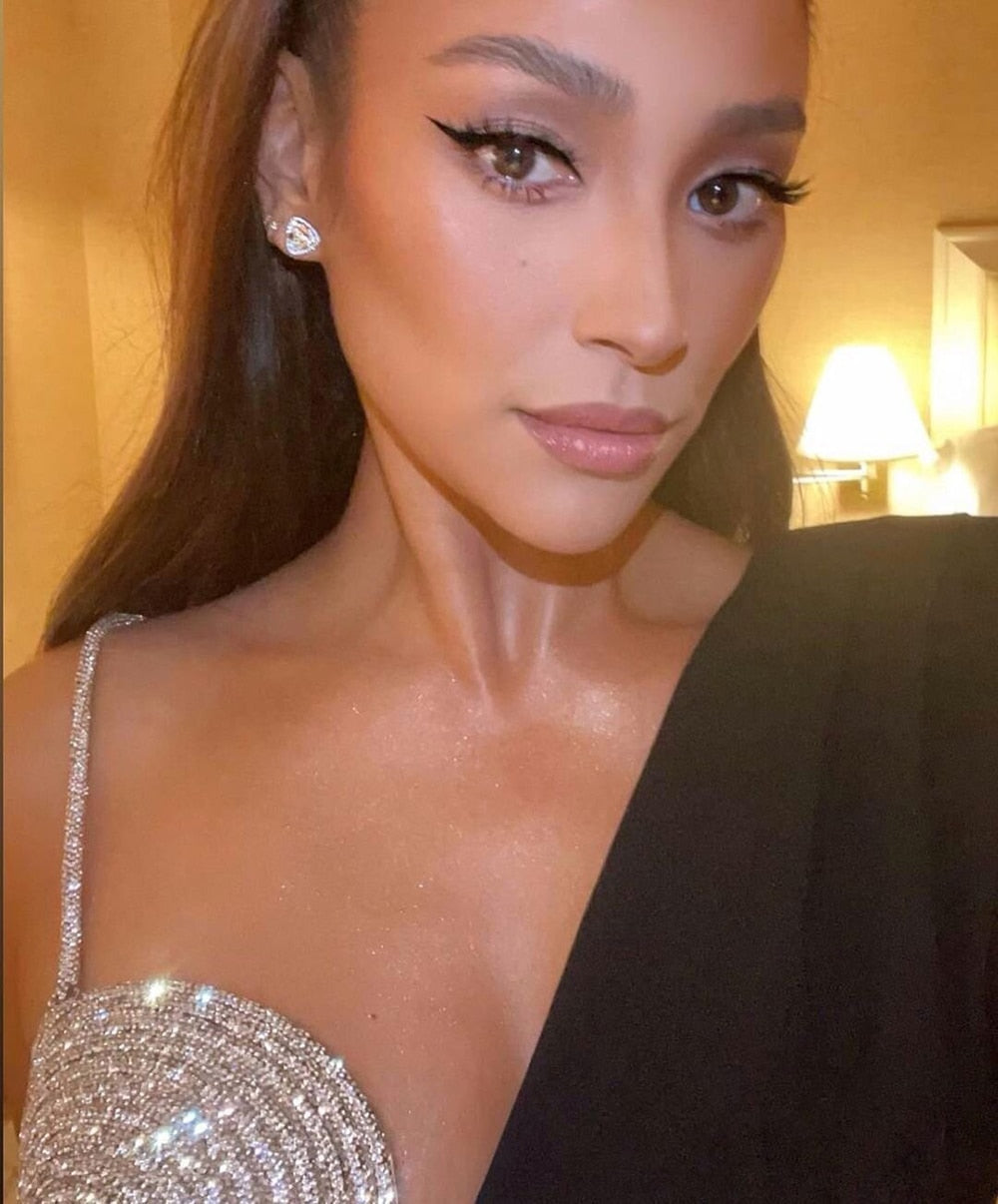 Black Diamante Cup One Shoulder Long Sleeve Bodycon Dress