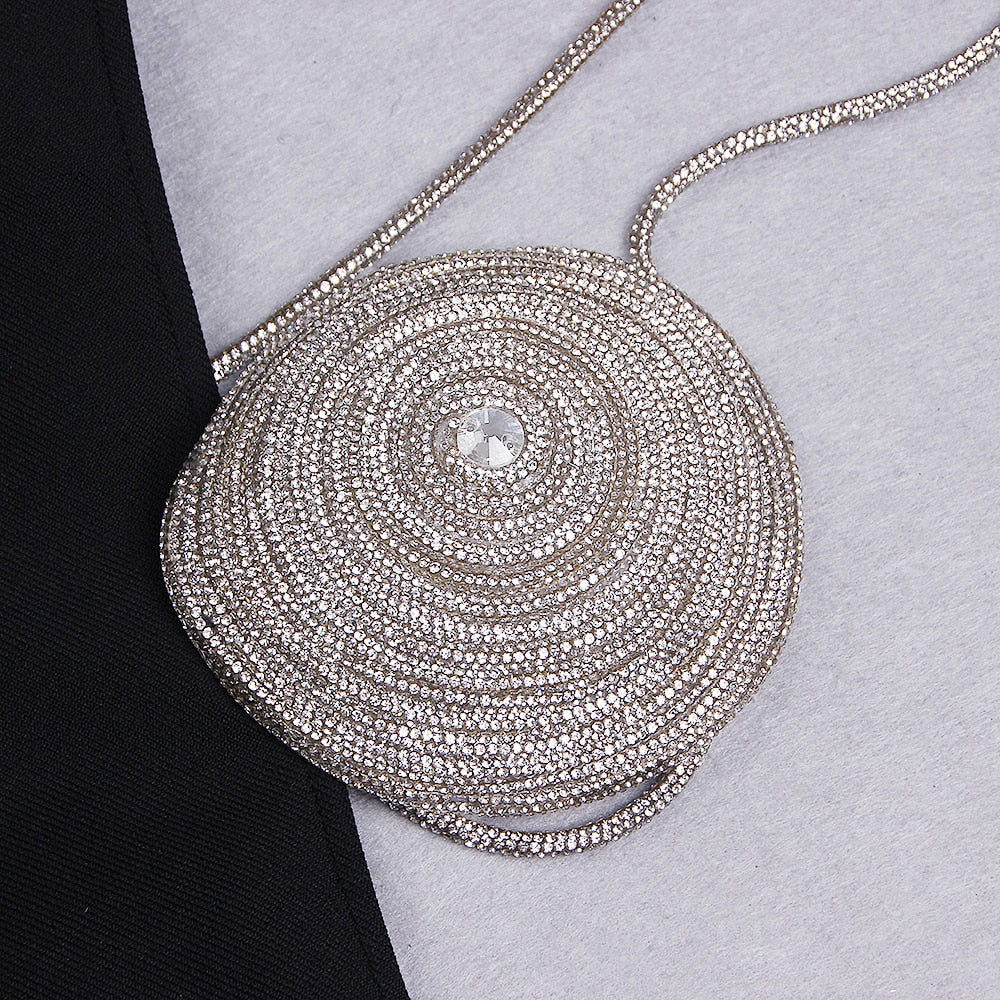 Black Diamante Cup One Shoulder Long Sleeve Bodycon Dress